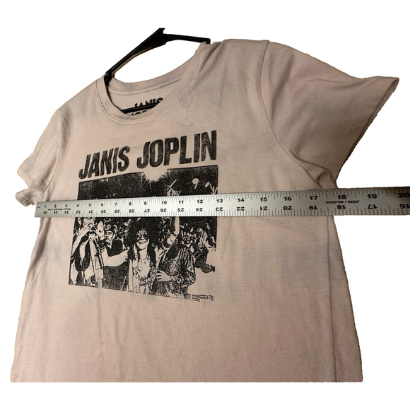 Janis Joplin Shirt Adult Medium Pink Tie Dye Rock Music Concert Tee Lucky Brand - Picture 5 of 6